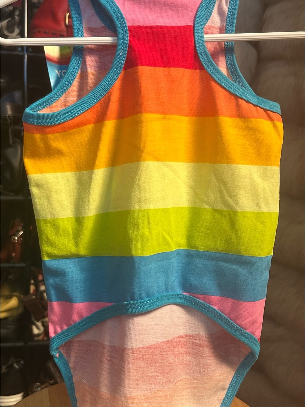 NWT SET OF 2: Dog Pride Rainbow Stripe & You Are Loved Tank Top Shirt Size M - Picture 3 of 6